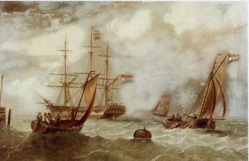 unknow artist Seascape, boats, ships and warships.49
